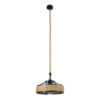 LEDTM® SAHARA 01146 Boho Κρεμαστό Φωτιστικό Οροφής με Ντουί 1 x E27 AC 220-240V IP20 - Μπεζ & Μαύρο - Μ31 x Π31 x Υ14cm - Image 4