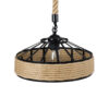 LEDTM® SAHARA 01146 Boho Κρεμαστό Φωτιστικό Οροφής με Ντουί 1 x E27 AC 220-240V IP20 - Μπεζ & Μαύρο - Μ31 x Π31 x Υ14cm - Image 7