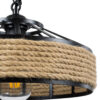 LEDTM® SAHARA 01146 Boho Κρεμαστό Φωτιστικό Οροφής με Ντουί 1 x E27 AC 220-240V IP20 - Μπεζ & Μαύρο - Μ31 x Π31 x Υ14cm - Image 8
