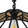 LEDTM® SAHARA 01146 Boho Κρεμαστό Φωτιστικό Οροφής με Ντουί 1 x E27 AC 220-240V IP20 - Μπεζ & Μαύρο - Μ31 x Π31 x Υ14cm - Image 10