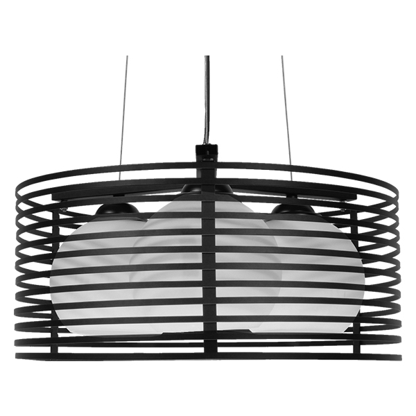 LEDTM® KEVIA 01150 Μοντέρνο Κρεμαστό Φωτιστικό Οροφής με Ντουί 3 x E27 AC 220-240V IP20 - Μαύρο & Λευκό - Μ40 x Π40 x Υ17.5cm - Image 3