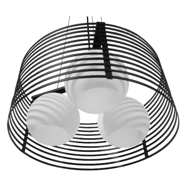 LEDTM® KEVIA 01150 Μοντέρνο Κρεμαστό Φωτιστικό Οροφής με Ντουί 3 x E27 AC 220-240V IP20 - Μαύρο & Λευκό - Μ40 x Π40 x Υ17.5cm - Image 5