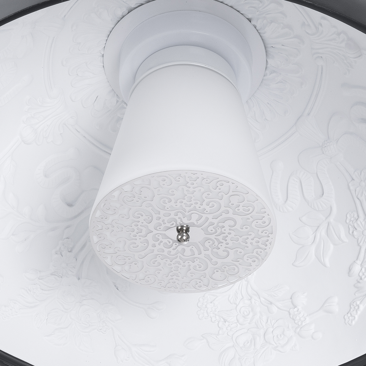 LEDTM® SERENIA 01151 Μοντέρνο Κρεμαστό Φωτιστικό Οροφής με Ντουί 1 x E27 AC 220-240V IP20 - Μαύρο & Λευκό - Μ40 x Π40 x Υ20cm - Image 10