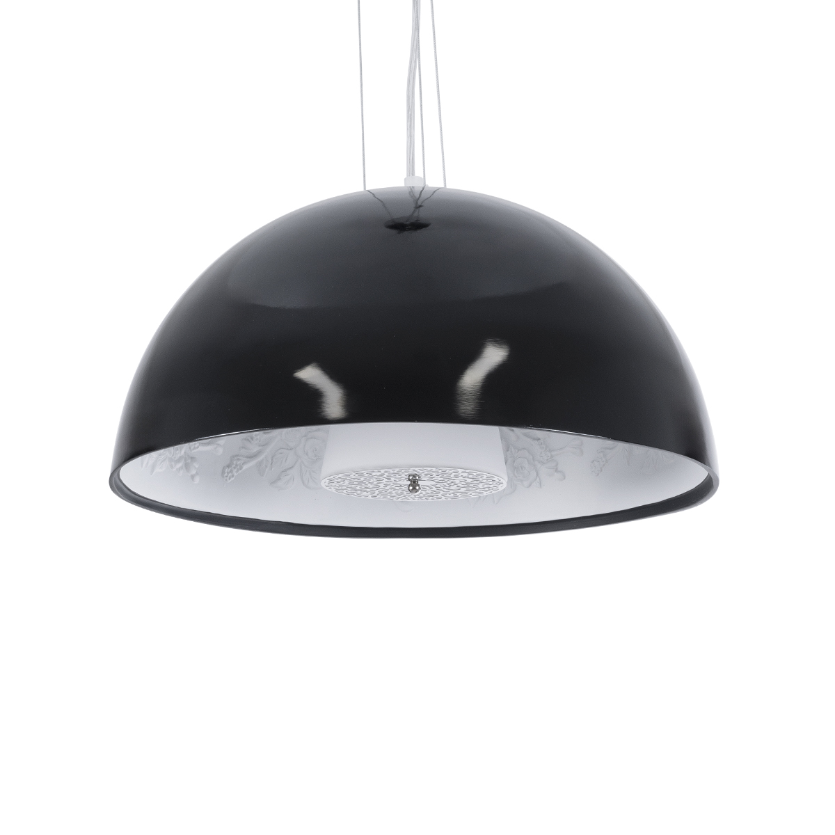 LEDTM® SERENIA 01151 Μοντέρνο Κρεμαστό Φωτιστικό Οροφής με Ντουί 1 x E27 AC 220-240V IP20 - Μαύρο & Λευκό - Μ40 x Π40 x Υ20cm - Image 2