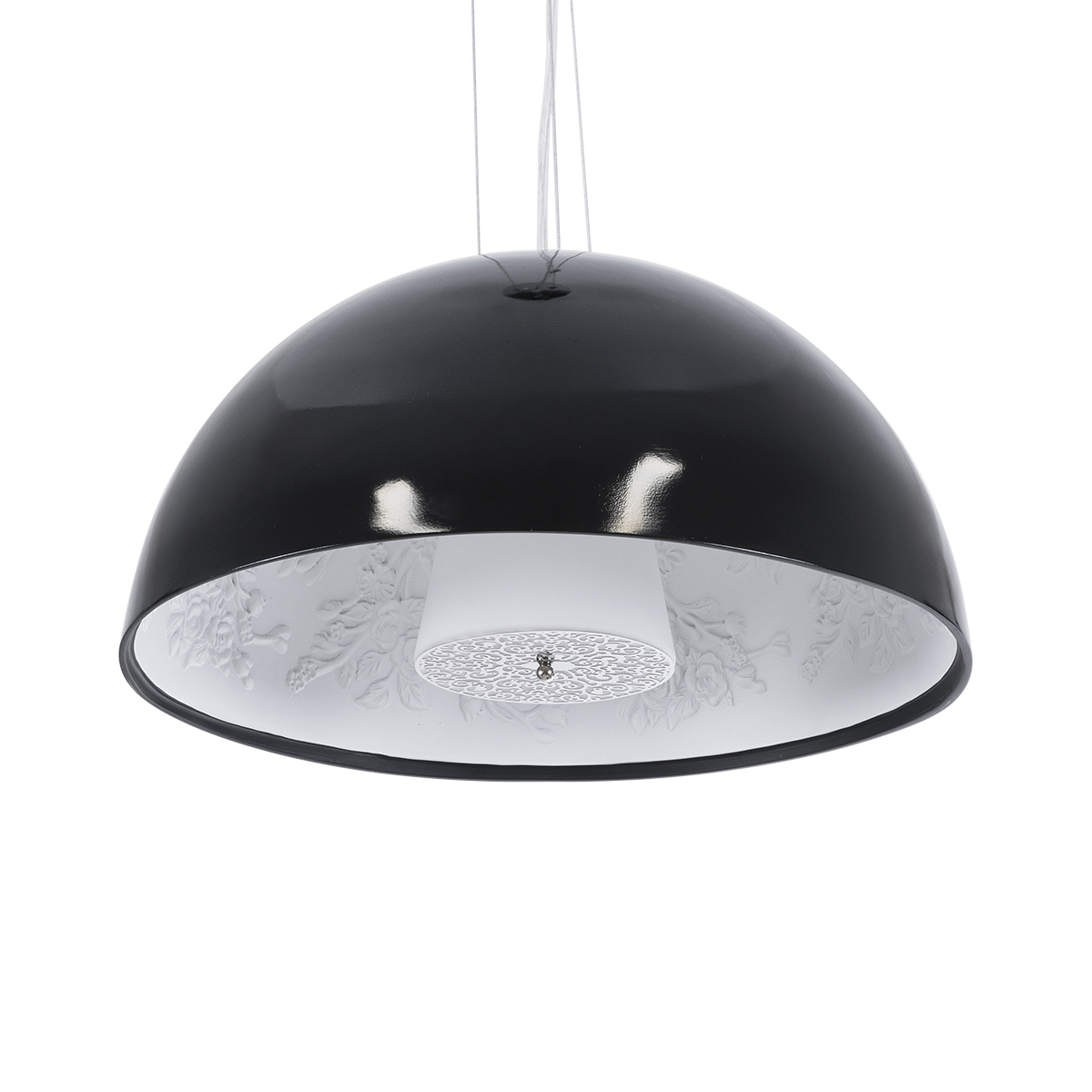 LEDTM® SERENIA 01151 Μοντέρνο Κρεμαστό Φωτιστικό Οροφής με Ντουί 1 x E27 AC 220-240V IP20 - Μαύρο & Λευκό - Μ40 x Π40 x Υ20cm - Image 6