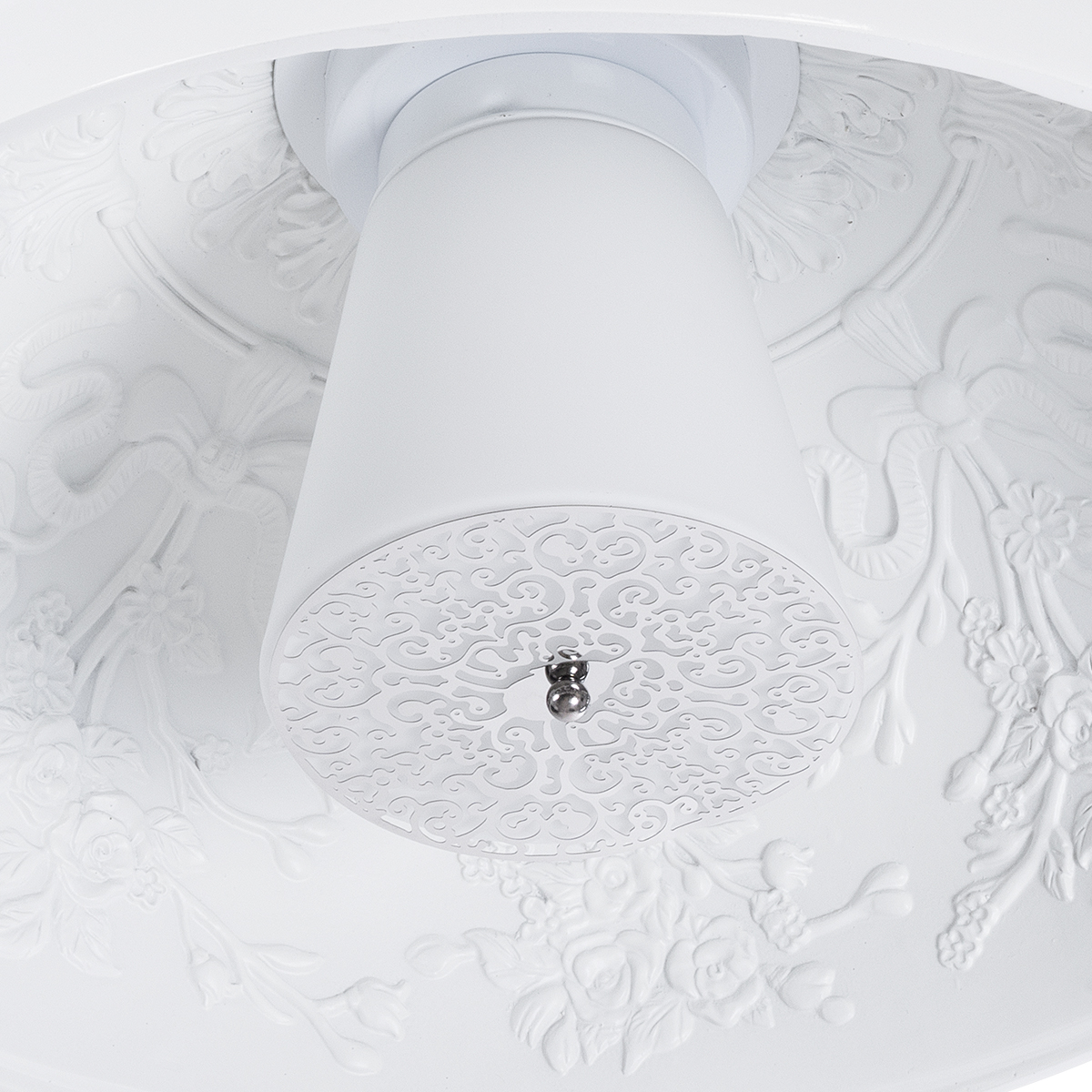 LEDTM® SERENIA 01152 Μοντέρνο Κρεμαστό Φωτιστικό Οροφής με Ντουί 1 x E27 AC 220-240V IP20 - Λευκό - Μ40 x Π40 x Υ20cm - Image 10