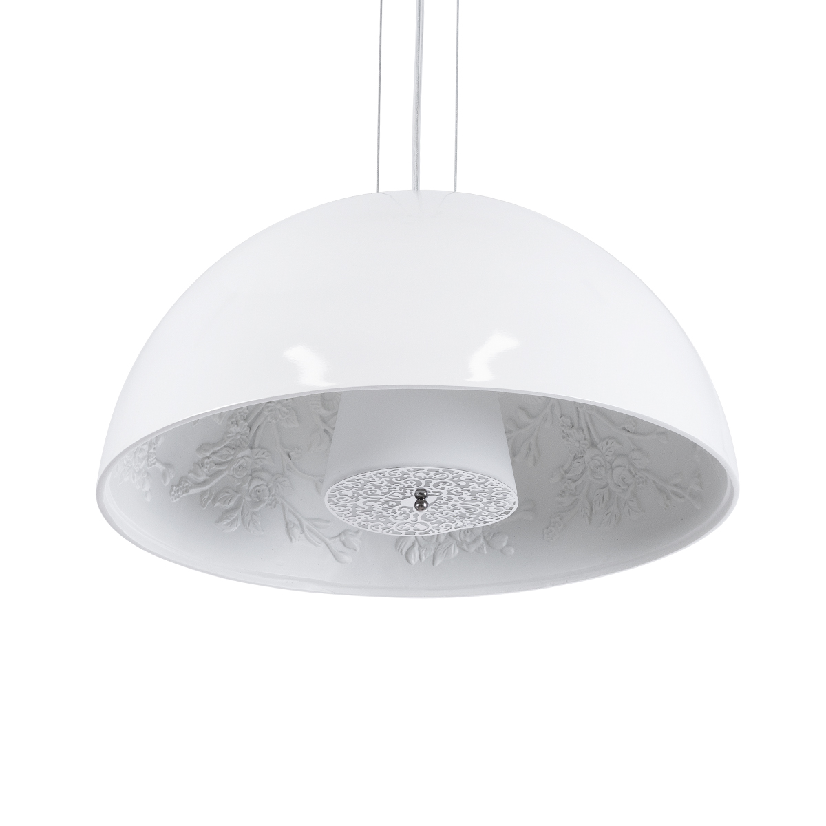 LEDTM® SERENIA 01152 Μοντέρνο Κρεμαστό Φωτιστικό Οροφής με Ντουί 1 x E27 AC 220-240V IP20 - Λευκό - Μ40 x Π40 x Υ20cm - Image 6