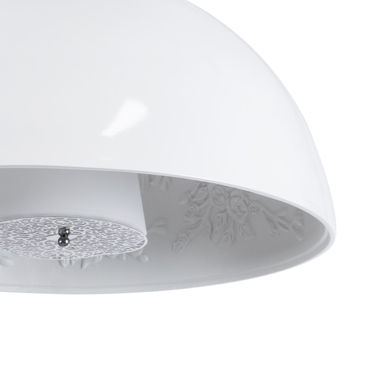 LEDTM® SERENIA 01152 Μοντέρνο Κρεμαστό Φωτιστικό Οροφής με Ντουί 1 x E27 AC 220-240V IP20 - Λευκό - Μ40 x Π40 x Υ20cm - Image 9