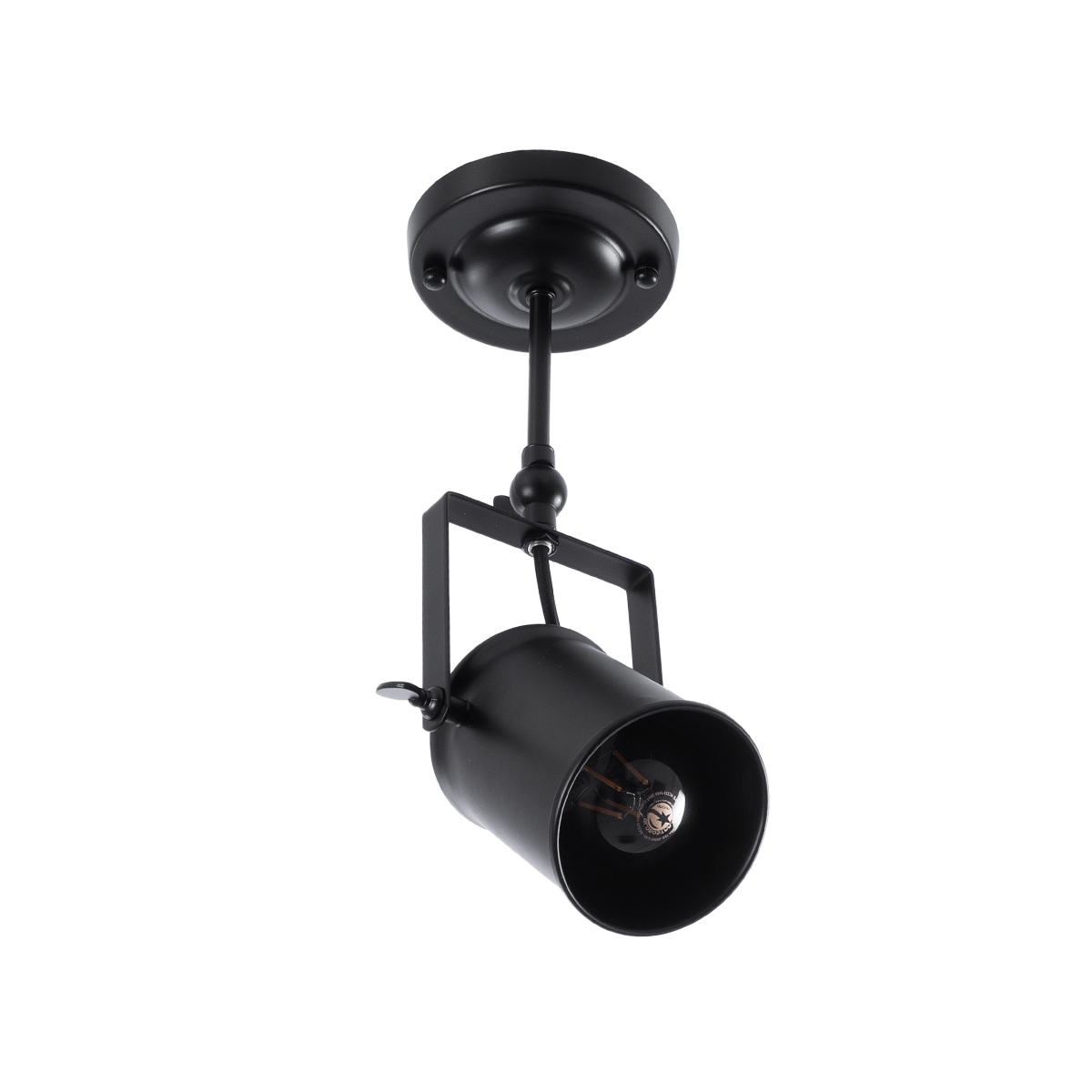 LEDTM® HOLLYWOOD 01153 Vintage Φωτιστικό Οροφής με Ντουί 1 x E27 AC 220-240V IP20 - Μαύρο - Μ8.5 x Π8.5 x Υ35cm - Image 2
