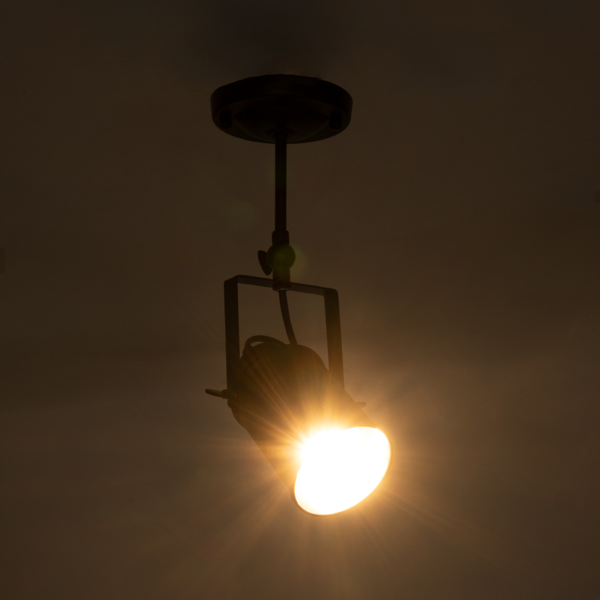 LEDTM® HOLLYWOOD 01153 Vintage Φωτιστικό Οροφής με Ντουί 1 x E27 AC 220-240V IP20 - Μαύρο - Μ8.5 x Π8.5 x Υ35cm - Image 3