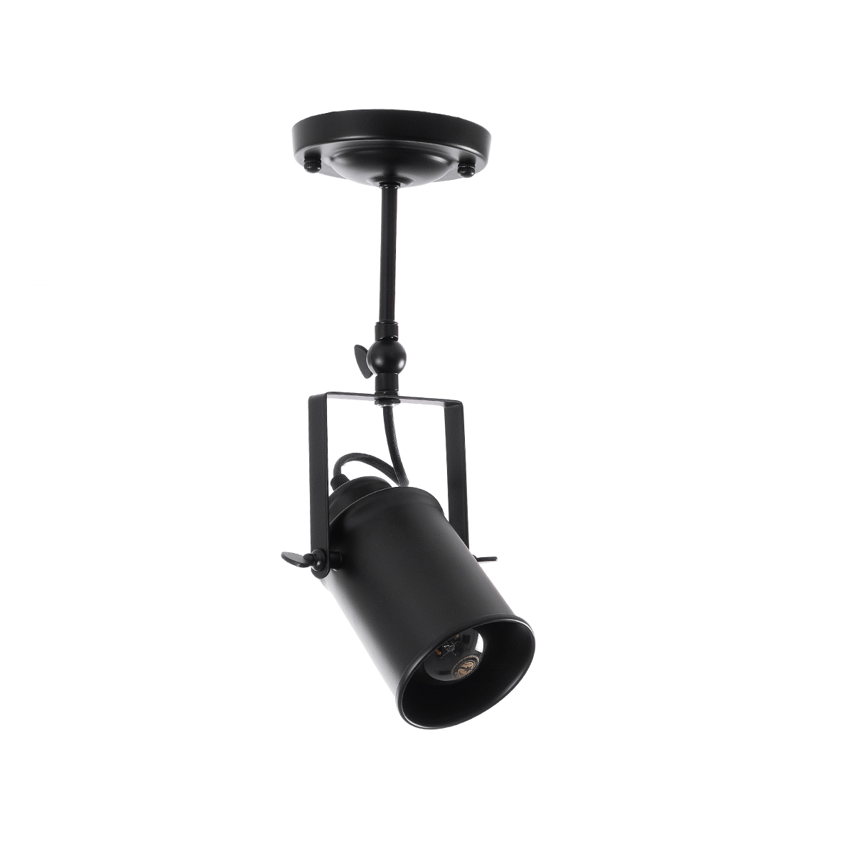LEDTM® HOLLYWOOD 01153 Vintage Φωτιστικό Οροφής με Ντουί 1 x E27 AC 220-240V IP20 - Μαύρο - Μ8.5 x Π8.5 x Υ35cm - Image 4