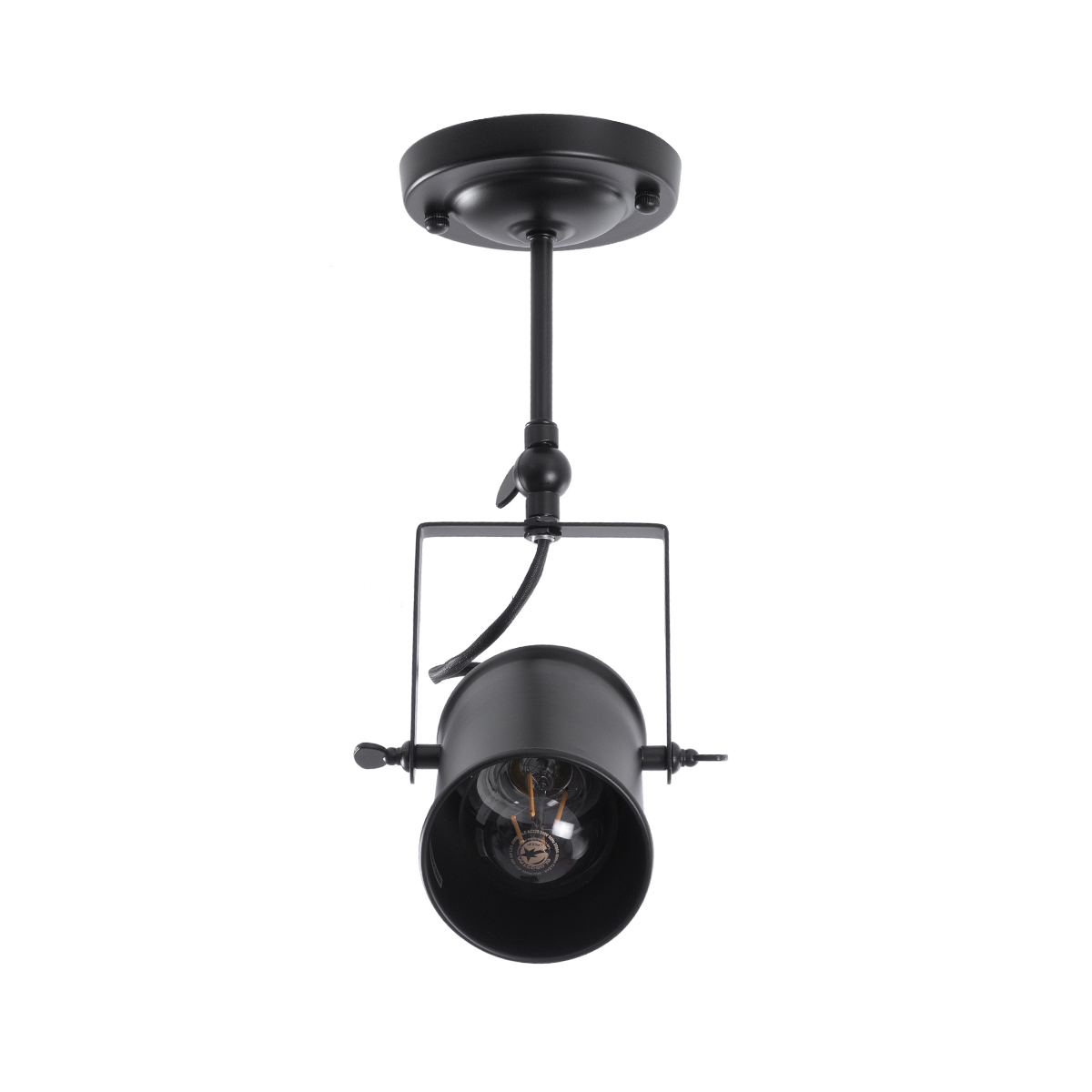 LEDTM® HOLLYWOOD 01153 Vintage Φωτιστικό Οροφής με Ντουί 1 x E27 AC 220-240V IP20 - Μαύρο - Μ8.5 x Π8.5 x Υ35cm - Image 5