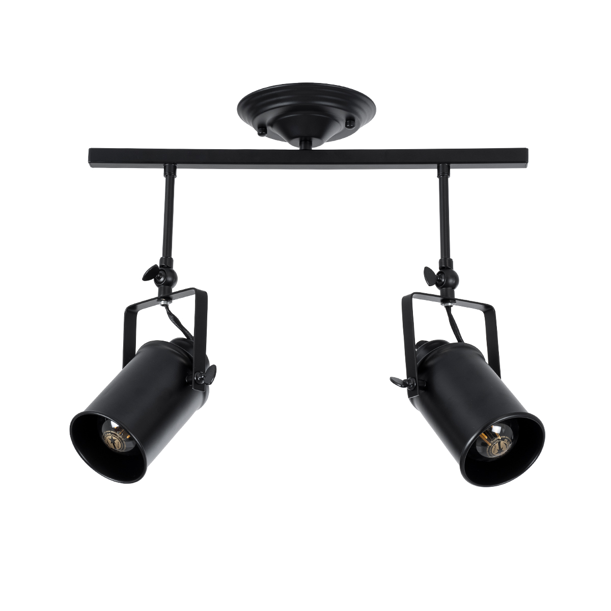 LEDTM® HOLLYWOOD 01154 Vintage Φωτιστικό Οροφής με Ντουί 2 x E27 AC 220-240V IP20 - Μαύρο - Μ45 x Π15 x Υ40cm - Image 2