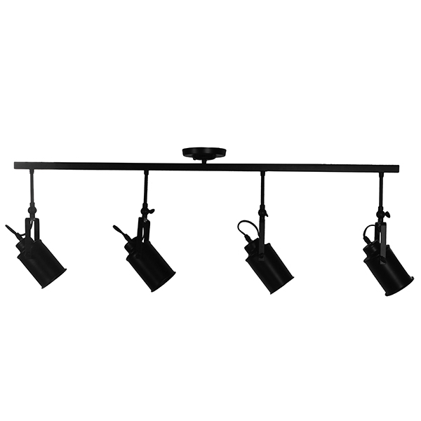 LEDTM® HOLLYWOOD 01156 Vintage Φωτιστικό Οροφής με Ντουί 4 x E27 AC 220-240V IP20 - Μαύρο - Μ110 x Π13 x Υ38cm - Image 6