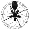 LEDTM® FAN 01163 Vintage Φωτιστικό Τοίχου - Απλίκα με Ντουί 5 x E27 AC 220-240V IP20 - Μαύρο - Μ22 x Π46 x Υ46cm - Image 3