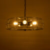 LEDTM® HELIX 01164 Vintage Κρεμαστό Φωτιστικό Οροφής με Ντουί 5 x E27 AC 220-240V IP20 - Μαύρο - Μ46 x Π46 x Υ13cm - Image 3