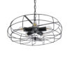 LEDTM® HELIX 01164 Vintage Κρεμαστό Φωτιστικό Οροφής με Ντουί 5 x E27 AC 220-240V IP20 - Μαύρο - Μ46 x Π46 x Υ13cm - Image 6