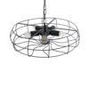 LEDTM® HELIX 01164 Vintage Κρεμαστό Φωτιστικό Οροφής με Ντουί 5 x E27 AC 220-240V IP20 - Μαύρο - Μ46 x Π46 x Υ13cm - Image 7