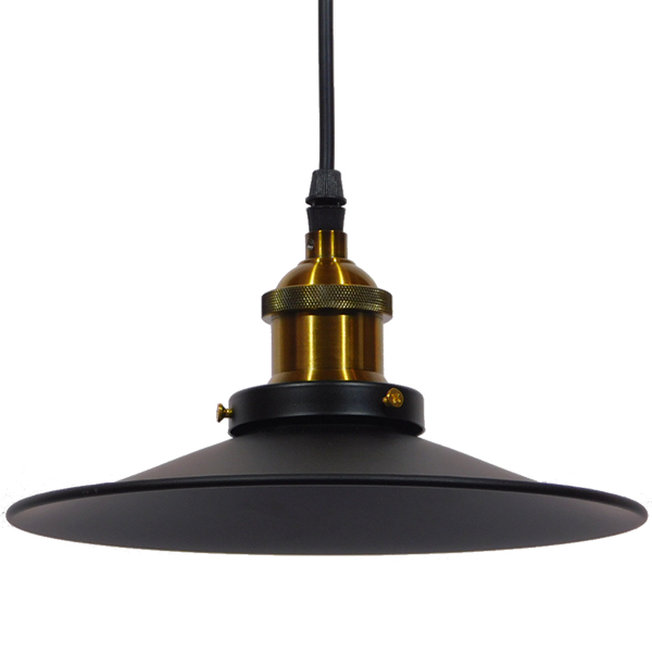 LEDTM® CARAVEL 01167 Vintage Κρεμαστό Φωτιστικό Οροφής με Ντουί 1 x E27 AC 220-240V IP20 - Μαύρο & Χρυσό - Μ22 x Π22 x Υ13cm - Image 3