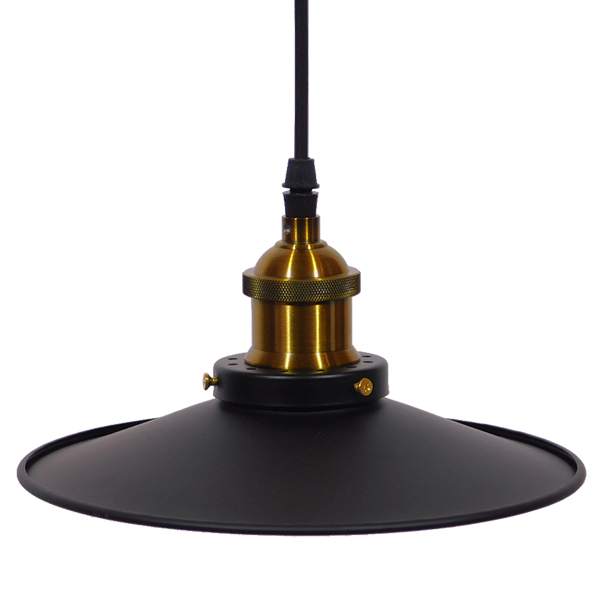 LEDTM® CARAVEL 01167 Vintage Κρεμαστό Φωτιστικό Οροφής με Ντουί 1 x E27 AC 220-240V IP20 - Μαύρο & Χρυσό - Μ22 x Π22 x Υ13cm - Image 5