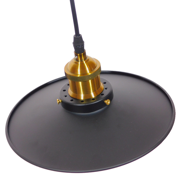 LEDTM® CARAVEL 01167 Vintage Κρεμαστό Φωτιστικό Οροφής με Ντουί 1 x E27 AC 220-240V IP20 - Μαύρο & Χρυσό - Μ22 x Π22 x Υ13cm - Image 6