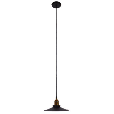 Alternative view of LEDTM® CARAVEL 01167 Vintage Κρεμαστό Φωτιστικό Οροφής με Ντουί 1 x E27 AC 220-240V IP20 - Μαύρο & Χρυσό - Μ22 x Π22 x Υ13cm