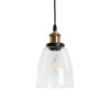 LEDTM® WICKHAM 01168 Vintage Κρεμαστό Φωτιστικό Οροφής με Ντουί 1 x E27 AC 220-240V IP20 - Χρυσό & Διάφανο - Μ14 x Π14 x Y23cm - Image 2
