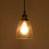 LEDTM® WICKHAM 01168 Vintage Κρεμαστό Φωτιστικό Οροφής με Ντουί 1 x E27 AC 220-240V IP20 - Χρυσό & Διάφανο - Μ14 x Π14 x Y23cm - Image 3