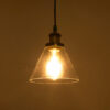 LEDTM® BINGLEY 01169 Vintage Κρεμαστό Φωτιστικό Οροφής με Ντουί 1 x E27 AC 220-240V IP20 - Διάφανο & Χρυσό - Μ18 x Π18 x Υ20cm - Image 3
