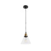 LEDTM® BINGLEY 01169 Vintage Κρεμαστό Φωτιστικό Οροφής με Ντουί 1 x E27 AC 220-240V IP20 - Διάφανο & Χρυσό - Μ18 x Π18 x Υ20cm - Image 4
