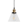 LEDTM® BINGLEY 01169 Vintage Κρεμαστό Φωτιστικό Οροφής με Ντουί 1 x E27 AC 220-240V IP20 - Διάφανο & Χρυσό - Μ18 x Π18 x Υ20cm - Image 5