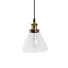 LEDTM® BINGLEY 01169 Vintage Κρεμαστό Φωτιστικό Οροφής με Ντουί 1 x E27 AC 220-240V IP20 - Διάφανο & Χρυσό - Μ18 x Π18 x Υ20cm - Image 7