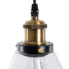 LEDTM® BINGLEY 01169 Vintage Κρεμαστό Φωτιστικό Οροφής με Ντουί 1 x E27 AC 220-240V IP20 - Διάφανο & Χρυσό - Μ18 x Π18 x Υ20cm - Image 8