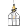 LEDTM® GALOT 01179 Vintage Κρεμαστό Φωτιστικό Οροφής με Ντουί 1 x E27 AC 220-240V IP20 - Μαύρο & Χρυσό - Μ13.5 x Π13.5 x Y16cm - Image 5