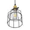 LEDTM® GALOT 01179 Vintage Κρεμαστό Φωτιστικό Οροφής με Ντουί 1 x E27 AC 220-240V IP20 - Μαύρο & Χρυσό - Μ13.5 x Π13.5 x Y16cm - Image 6