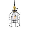 LEDTM® GALOT 01179 Vintage Κρεμαστό Φωτιστικό Οροφής με Ντουί 1 x E27 AC 220-240V IP20 - Μαύρο & Χρυσό - Μ13.5 x Π13.5 x Y16cm - Image 7