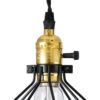 LEDTM® GALOT 01179 Vintage Κρεμαστό Φωτιστικό Οροφής με Ντουί 1 x E27 AC 220-240V IP20 - Μαύρο & Χρυσό - Μ13.5 x Π13.5 x Y16cm - Image 8