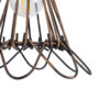 LEDTM® FLOWERON 01180 Vintage Κρεμαστό Φωτιστικό Οροφής με Ντουί 1 x E27 AC 220-240V IP20 - Χάλκινο & Μπρούτζινο - Μ10 x Π10 x Υ20cm - Image 10