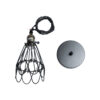 LEDTM® FLOWER IRON RUST 01181 Vintage Κρεμαστό Φωτιστικό Οροφής με Ντουί 1 x E27 AC 220-240V IP20 - Μαύρο & Μπρούτζινο - Μ10 x Π10 x Υ20cm - Image 12