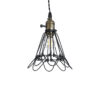 LEDTM® FLOWER IRON RUST 01181 Vintage Κρεμαστό Φωτιστικό Οροφής με Ντουί 1 x E27 AC 220-240V IP20 - Μαύρο & Μπρούτζινο - Μ10 x Π10 x Υ20cm - Image 2
