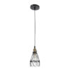LEDTM® FLOWER IRON RUST 01181 Vintage Κρεμαστό Φωτιστικό Οροφής με Ντουί 1 x E27 AC 220-240V IP20 - Μαύρο & Μπρούτζινο - Μ10 x Π10 x Υ20cm - Image 4
