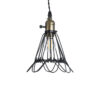 LEDTM® FLOWER IRON RUST 01181 Vintage Κρεμαστό Φωτιστικό Οροφής με Ντουί 1 x E27 AC 220-240V IP20 - Μαύρο & Μπρούτζινο - Μ10 x Π10 x Υ20cm - Image 5