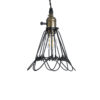LEDTM® FLOWER IRON RUST 01181 Vintage Κρεμαστό Φωτιστικό Οροφής με Ντουί 1 x E27 AC 220-240V IP20 - Μαύρο & Μπρούτζινο - Μ10 x Π10 x Υ20cm - Image 9