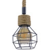 LEDTM® HELLET 01182 Vintage Κρεμαστό Φωτιστικό Οροφής με Ντουί 1 x E27 AC 220-240V IP20 - Μαύρο & Μπεζ - Μ16 x Π16 x Υ25cm - Image 4
