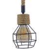 LEDTM® HELLET 01182 Vintage Κρεμαστό Φωτιστικό Οροφής με Ντουί 1 x E27 AC 220-240V IP20 - Μαύρο & Μπεζ - Μ16 x Π16 x Υ25cm - Image 5