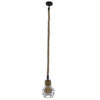 LEDTM® HELLET 01182 Vintage Κρεμαστό Φωτιστικό Οροφής με Ντουί 1 x E27 AC 220-240V IP20 - Μαύρο & Μπεζ - Μ16 x Π16 x Υ25cm - Image 2