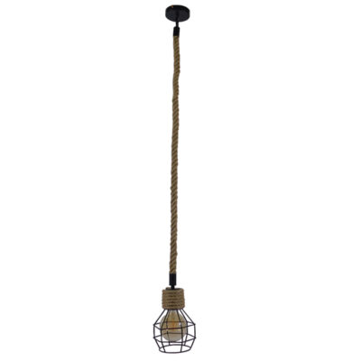 Alternative view of LEDTM® HELLET 01182 Vintage Κρεμαστό Φωτιστικό Οροφής με Ντουί 1 x E27 AC 220-240V IP20 - Μαύρο & Μπεζ - Μ16 x Π16 x Υ25cm