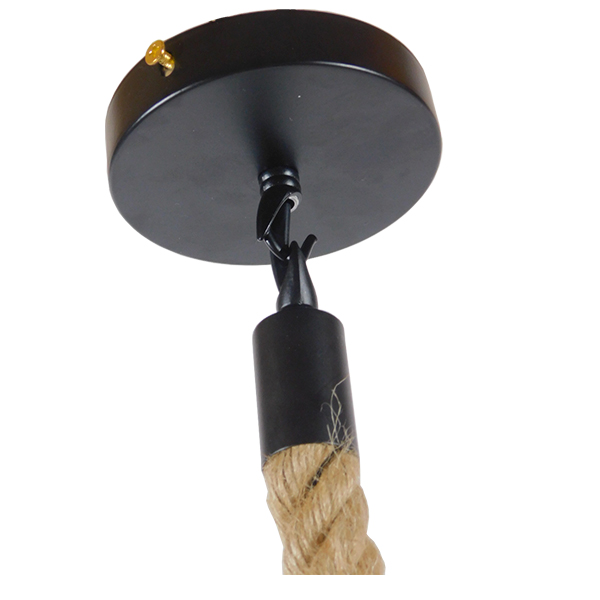 LEDTM® HELLET 01182 Vintage Κρεμαστό Φωτιστικό Οροφής με Ντουί 1 x E27 AC 220-240V IP20 - Μαύρο & Μπεζ - Μ16 x Π16 x Υ25cm - Image 8
