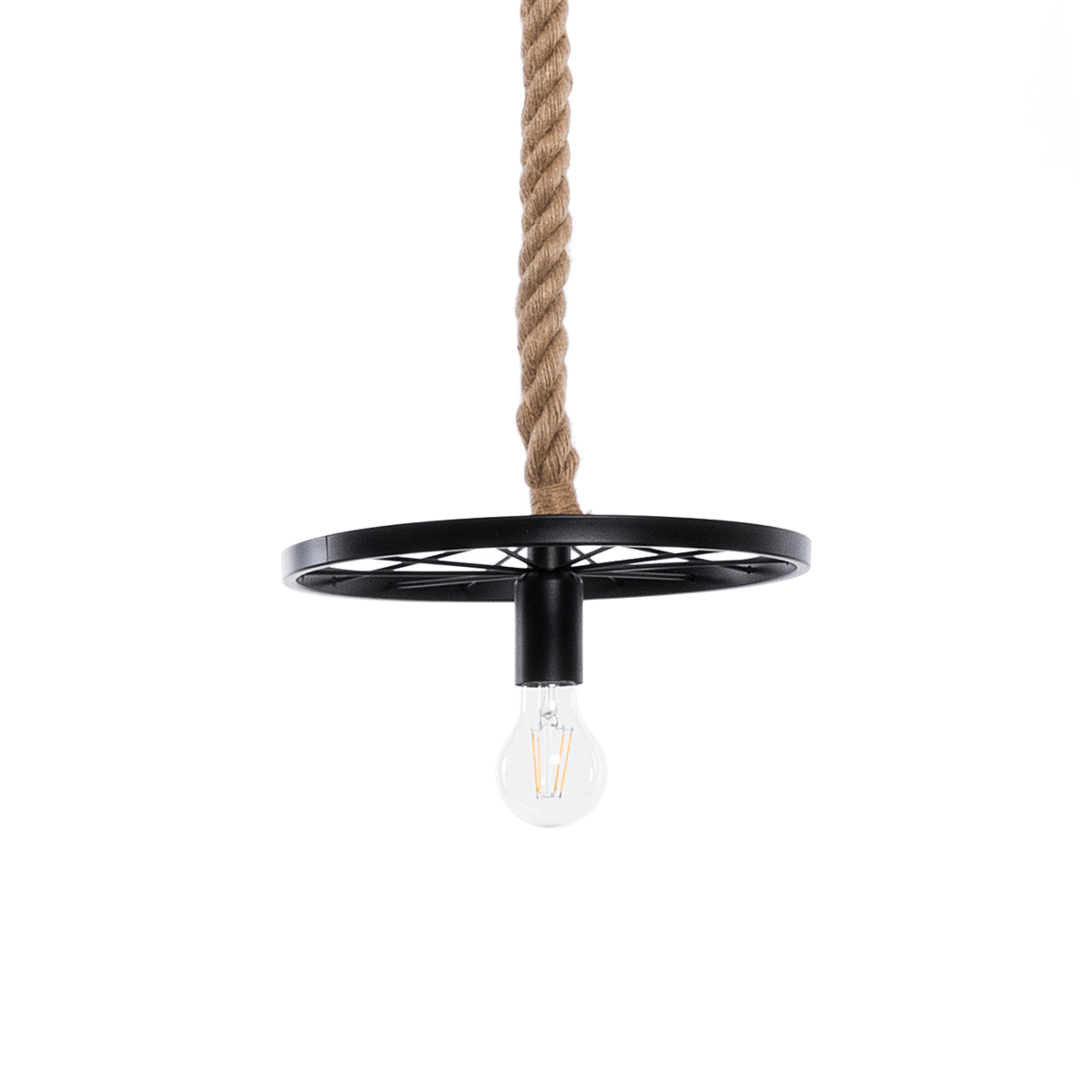 LEDTM® VELO 01185 Vintage Κρεμαστό Φωτιστικό Οροφής με Ντουί 1 x E27 AC 220-240V IP20 - Μαύρο & Μπεζ - Μ30 x Π30 x Υ12cm - Image 2