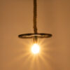 LEDTM® VELO 01185 Vintage Κρεμαστό Φωτιστικό Οροφής με Ντουί 1 x E27 AC 220-240V IP20 - Μαύρο & Μπεζ - Μ30 x Π30 x Υ12cm - Image 3